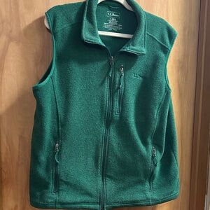L.L. Bean Forest Green Fleece Vest